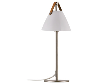 Opálově bílá skleněná stolní lampa Strap