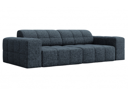 Královsky modrá čalouněná třímístná pohovka Cosmopolitan Design Chicago 204 cmKrálovsky modrá žinylková třímístná pohovka Cosmopolitan Design Chicago 204 cm