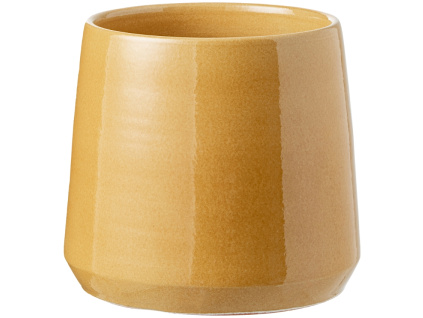 Žlutý keramický květináč J-line Valen Ø 23 cm