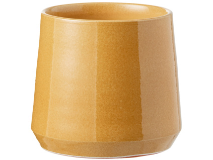 Žlutý keramický květináč J-line Valen Ø 17 cm