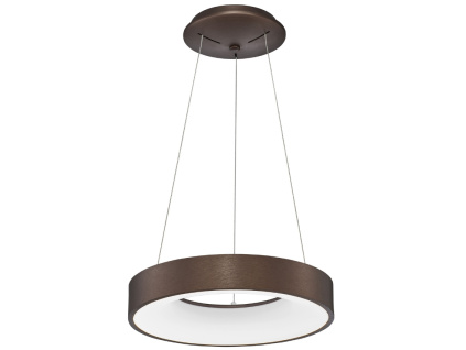 Hnědé závěsné LED světlo Nova Luce Rando Thin 38 cm