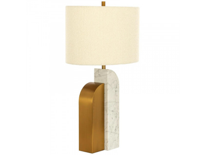 Zlato-bílá mramorová stolní lampa Richmond Liliana