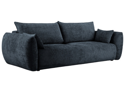 Královsky modrá čalouněná třímístná rozkládací pohovka Cosmopolitan Design Matera 240 cm