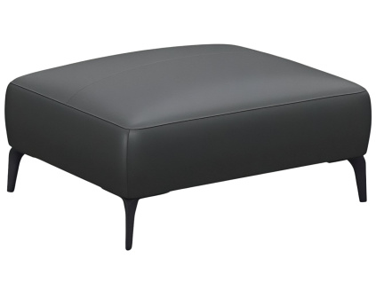 Černá kožená podnožka FLEXLUX VOLUZZI 91 x 71 cm