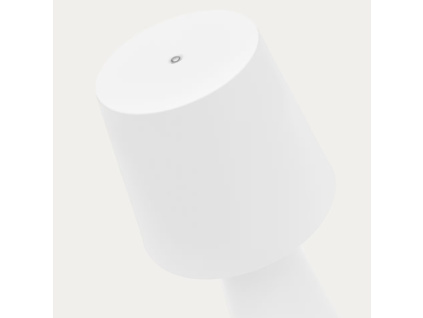Bílá kovová zahradní stolní LED lampa Kave Home Arenys M