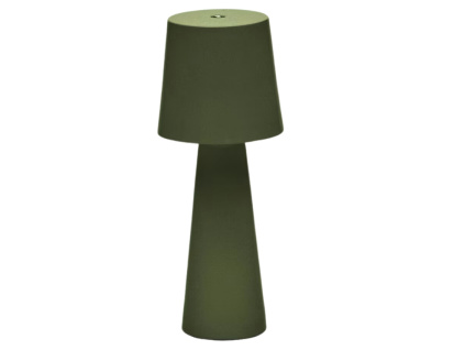 Zelená kovová zahradní stolní LED lampa Kave Home Arenys S