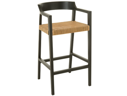 Černá teaková barová židle J-line Talya 78 cm