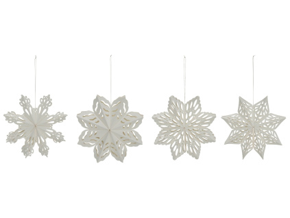 Set čtyř papírových vánočních ozdob Ornaments