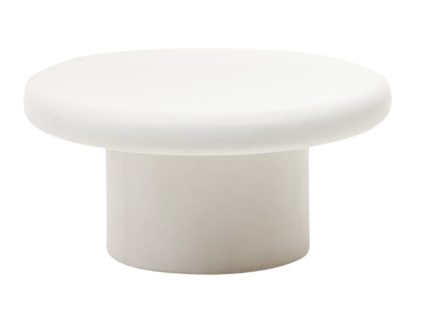 Bílý cementový zahradní stolek Kave Home Addaia 66 cm