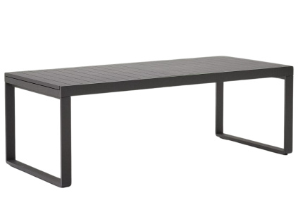Černý hliníkový zahradní rozkládací stůl Kave Home Galdana 220 / 340 x 100,5 cm