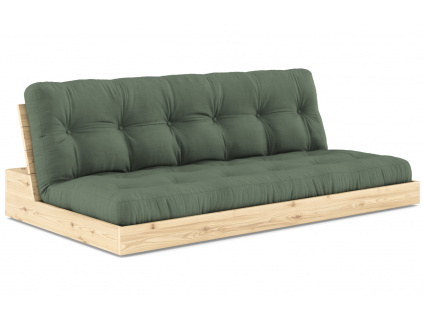 Zelená dvoumístná rozkládací pohovka Karup Design Base 196 cm