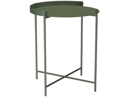 Zelený kovový zahradní odkládací stolek HOUE Edge 46,5 cm