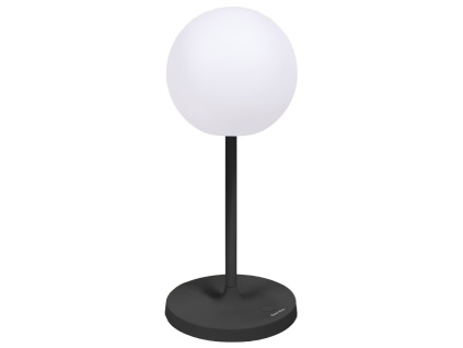 Bílá plastová stolní LED lampa Kave Home Dinesh II. s černou podnoží