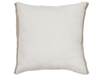 Bílo-béžový lněný povlak na polštář Kave Home Suerta 45 x 45 cm