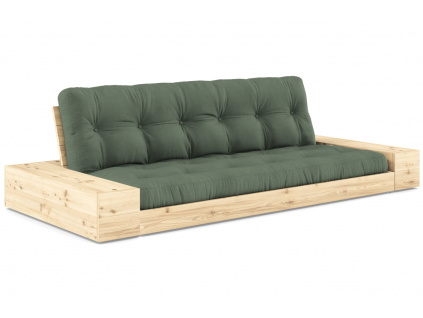 Zelená dvoumístná rozkládací pohovka Karup Design Base 244 cm