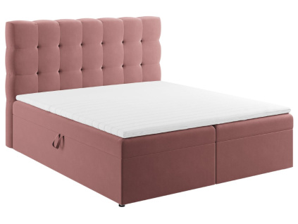 Sametová boxspring postel Mamaia 180 x 200 cm