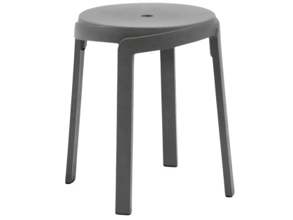 Šedá plastová zahradní stolička Stack Mini 36,5 cm