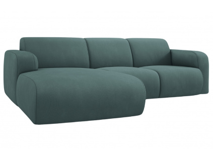 Modro zelená čalouněná rohová pohovka Windsor & Co Lola 250 cm, levá