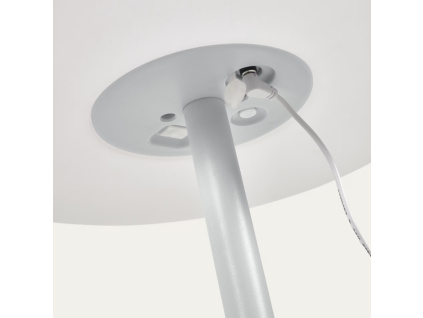 Bílá plastová solární stojací LED lampa Kave Home Amaray 120 cm