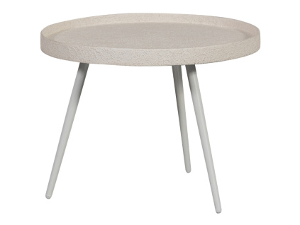 Krémově bílý kovový konferenční stolek Buster 58 cm