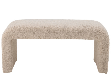 Béžová čalouněná lavice Bloomingville Bobbie 100 cm
