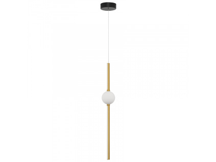 Zlaté závěsné LED světlo Nova Luce Acrobat 12 cm