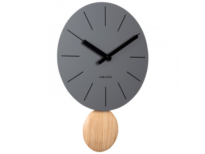 Tmavě šedé nástěnné hodiny Lora 30 cm