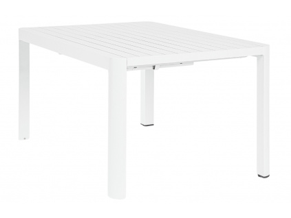 Bílý hliníkový rozkládací zahradní stůl Bizzotto Kiplin 149 x 97/149 cm