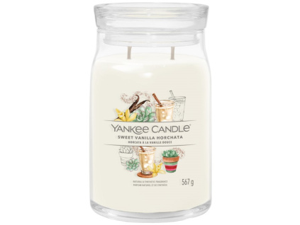Velká vonná svíčka Yankee Candle Vanilla Horchata Singature