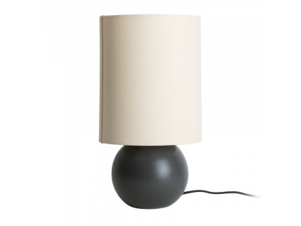 Černá keramická stolní lampa Mater