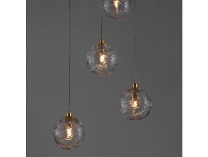 Skleněné závěsné světlo Nova Luce Coen 35 cm