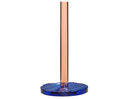 Modro-růžový skleněný držák na roli kuchyňských utěrek Hübsch Kiosk