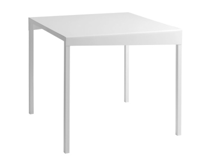 Bílý kovový jídelní stůl Narvik 80 cm