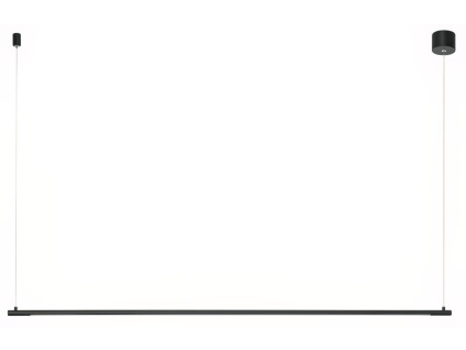 Černé kovové závěsné LED světlo Nova Luce Elettra 120 cm