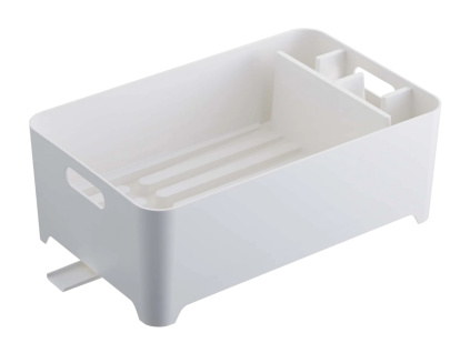 Bílý plastový odkapávač Yamazaki Tower 38 x 24 cm