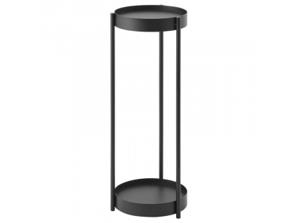 Černý kovový stojan na květiny Yamazaki Tower