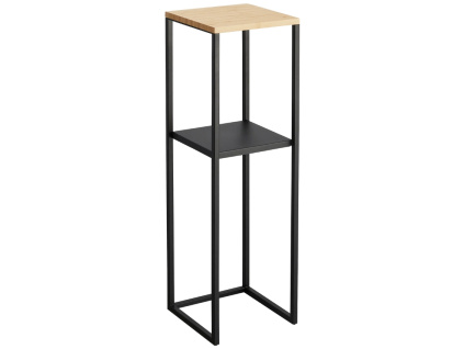 Černý kovový stojan na květiny Yamazaki Tower 80 cm