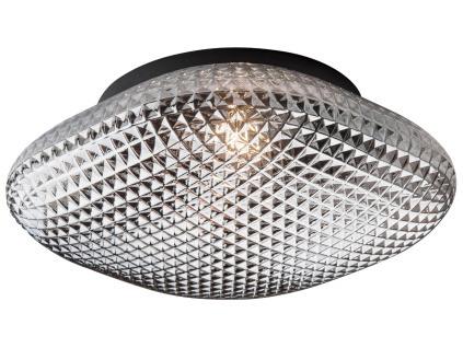 Šedé skleněné stropní světlo Nova Luce Sens 25 cm