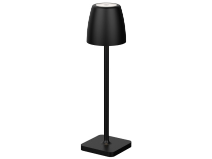 Černá kovová nabíjecí stolní LED lampa Nova Luce Colt S