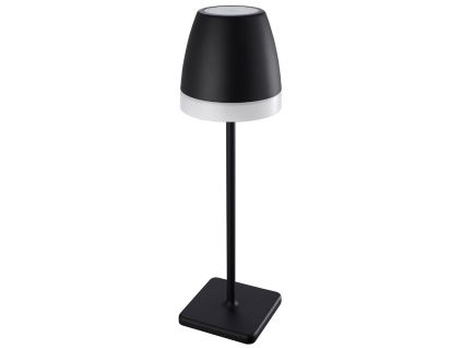 Černobílá kovová nabíjecí stolní LED lampa Nova Luce Colt M