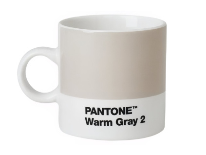 Světle šedý porcelánový hrnek na espresso Pantone Warm Gray 2 120 ml