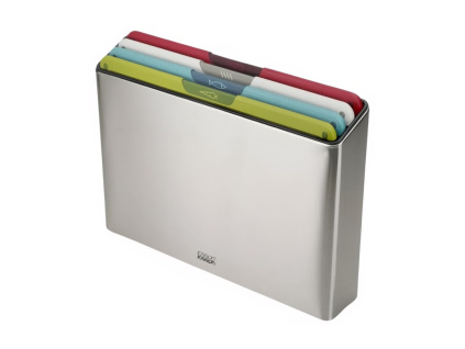 Sada čtyř plastových prkének se stojanem Folio Icon Steel 26 x 36 cm