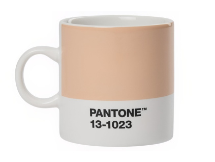 Světle oranžový porcelánový hrnek Pantone Peach Fuzz 13-1023 120 ml