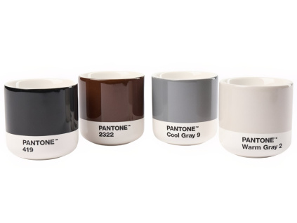 Sada čtyř barevných porcelánových hrnků Pantone 100 ml