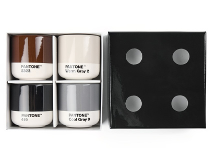 Sada čtyř barevných porcelánových hrnků Pantone 100 ml
