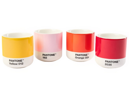 Sada čtyř barevných porcelánových hrnků Pantone II. 100 ml