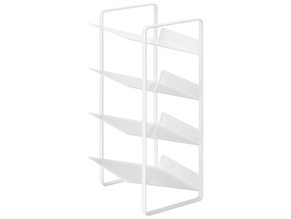 Bílý kovový stojan na láhve Yamazaki Tower 40 cm