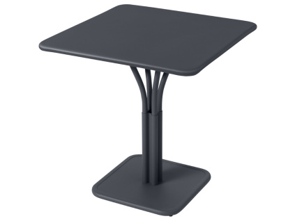 Antracitový kovový stůl Fermob Luxembourg Pedestal 71 x 71 cm