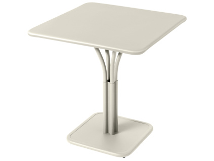 Světle šedý kovový stůl Fermob Luxembourg Pedestal 71 x 71 cm