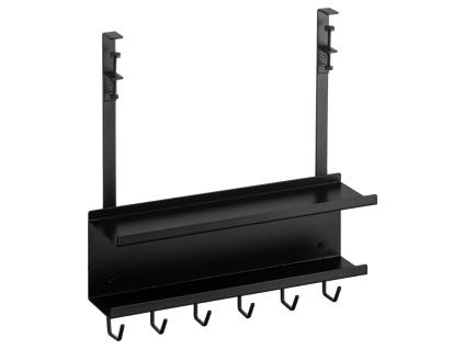 Černý kovový organizér na kabely Yamazaki Smart 43 x 11,5 cm